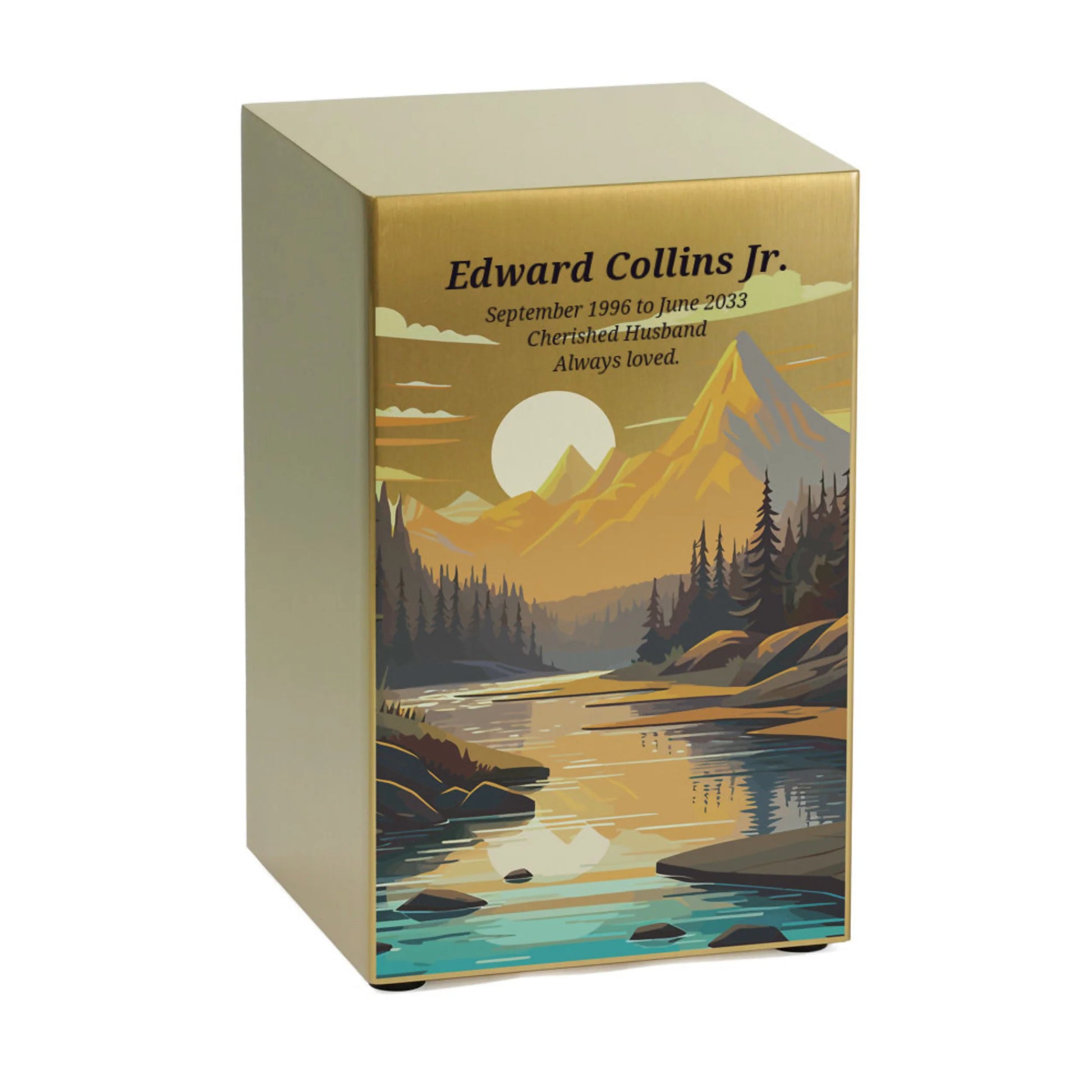 Life Canvas Mountain Landscape Bronze