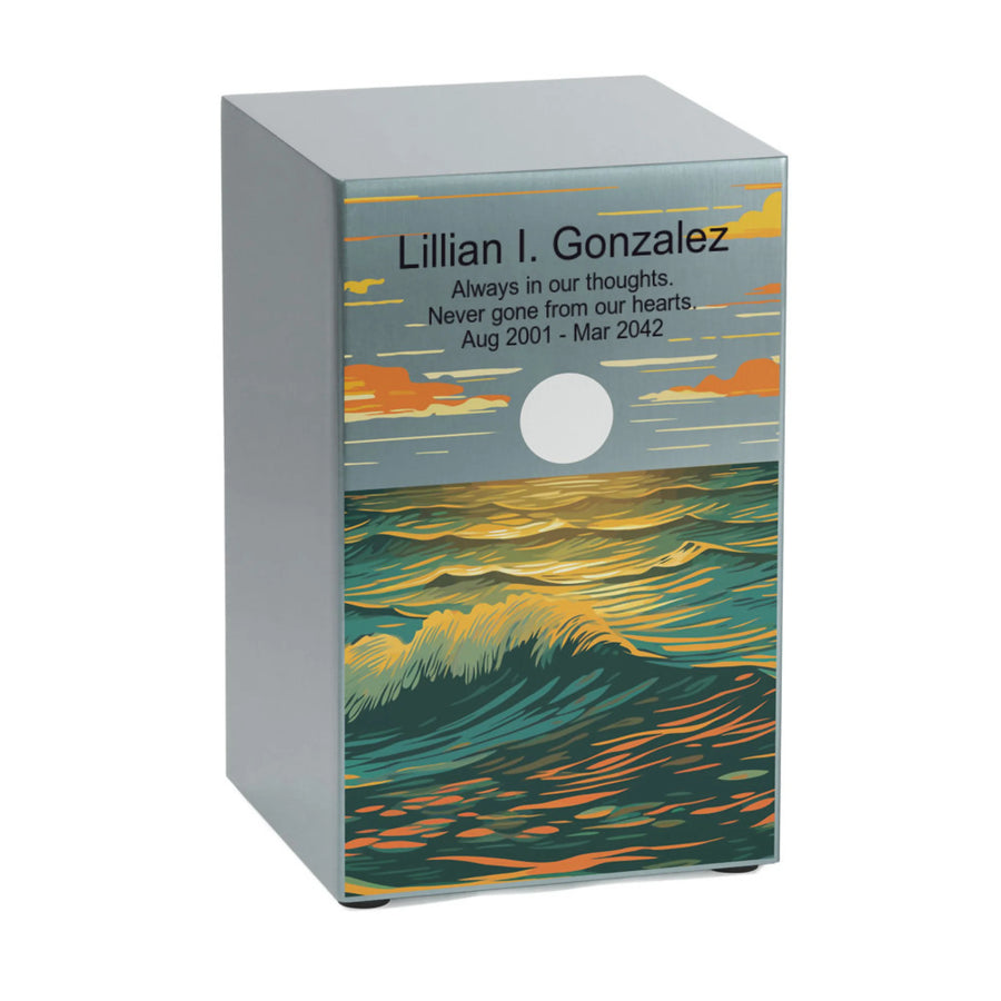 Life Canvas Ocean Landscape Pewter