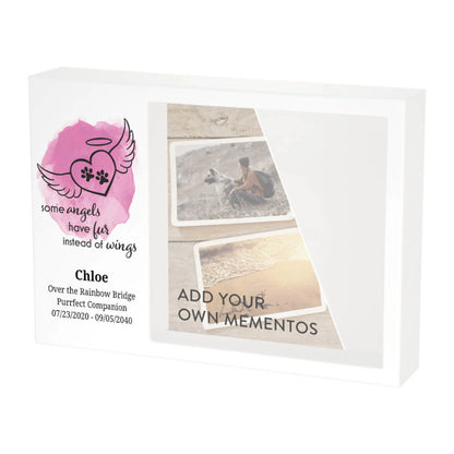 Shadowbox Remembrance Angel Wings Pink