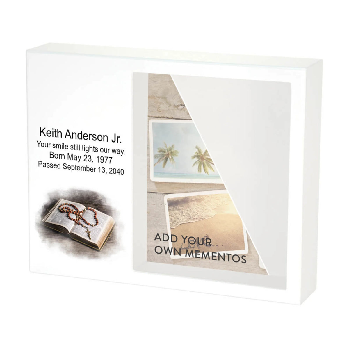 Shadowbox Remembrance Bible & Rosary