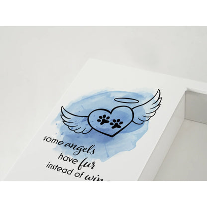 Shadowbox Remembrance Angel Wings Blue