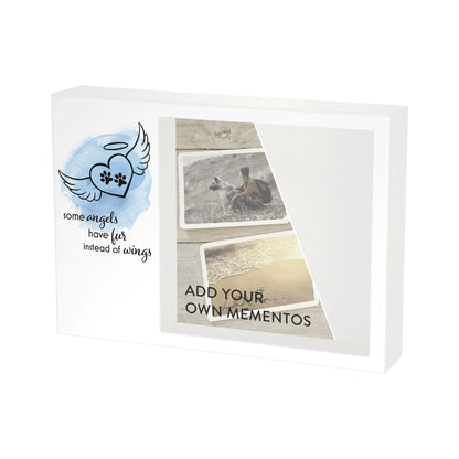 Shadowbox Remembrance Angel Wings Blue