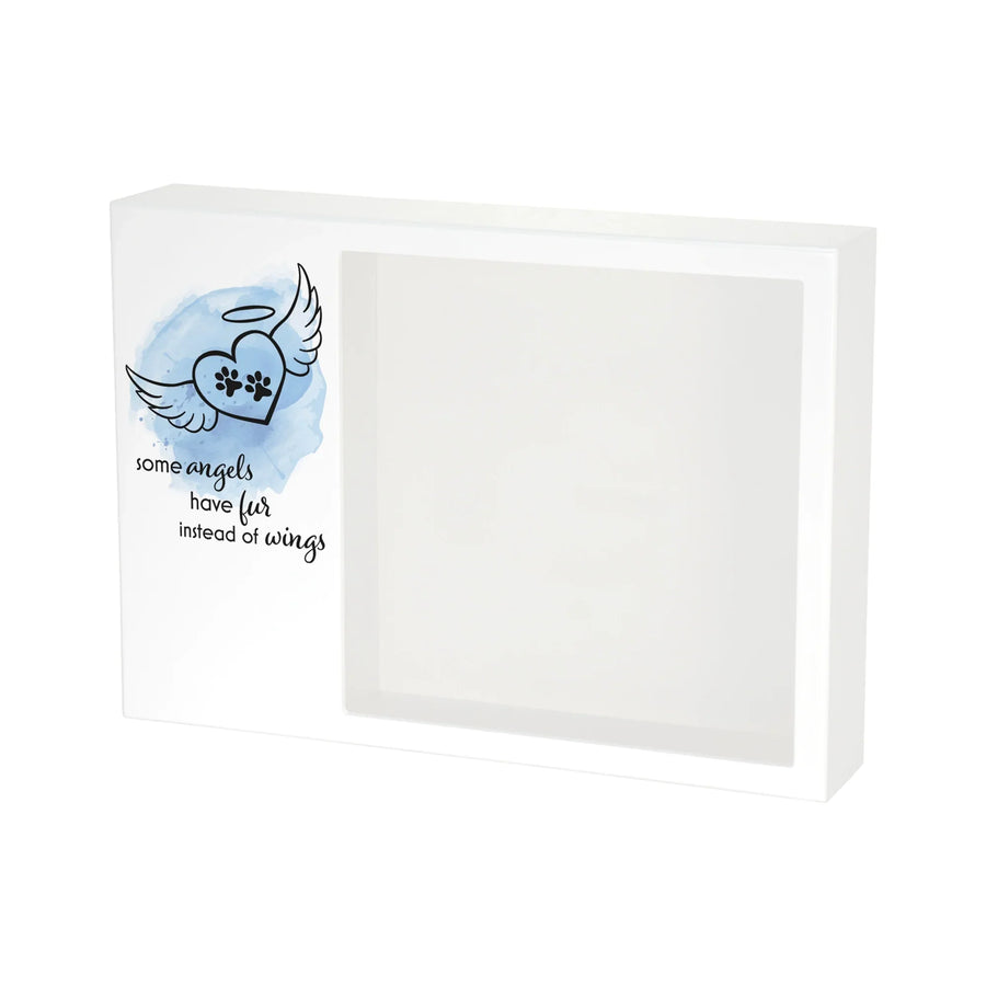 Shadowbox Remembrance Angel Wings Blue