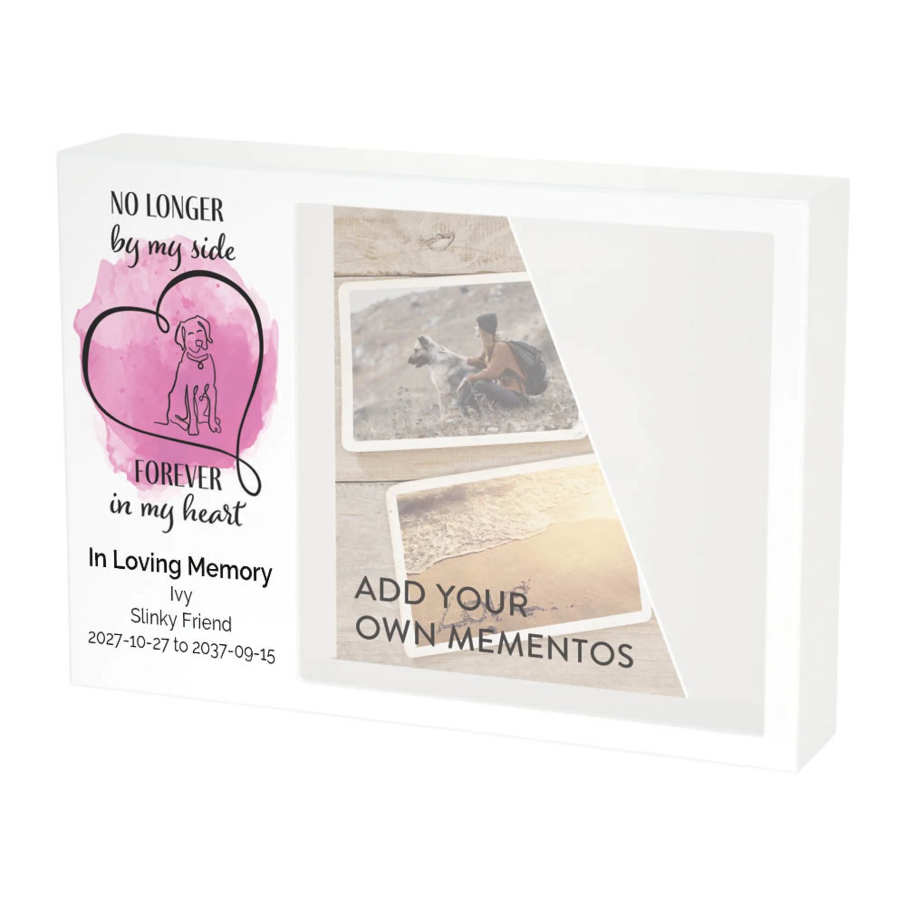 Shadowbox Remembrance Forever Dog Pink