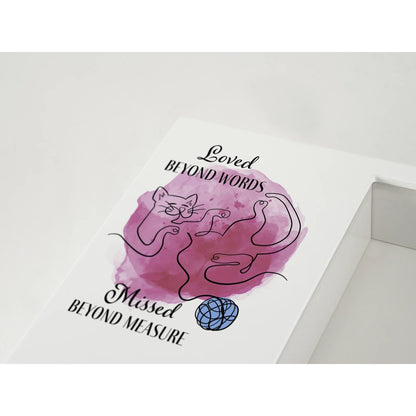 Shadowbox Remembrance Loved Beyond Cat Pink