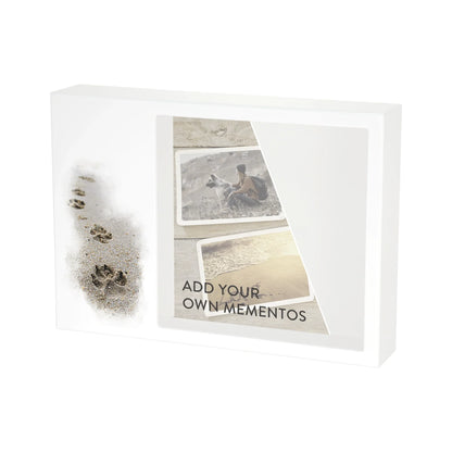 Shadowbox Remembrance Paws in Sand
