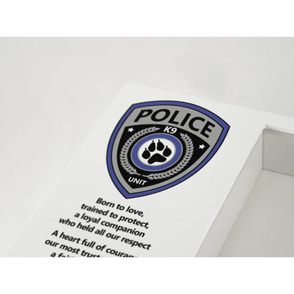 Shadowbox Remembrance K9 Badge
