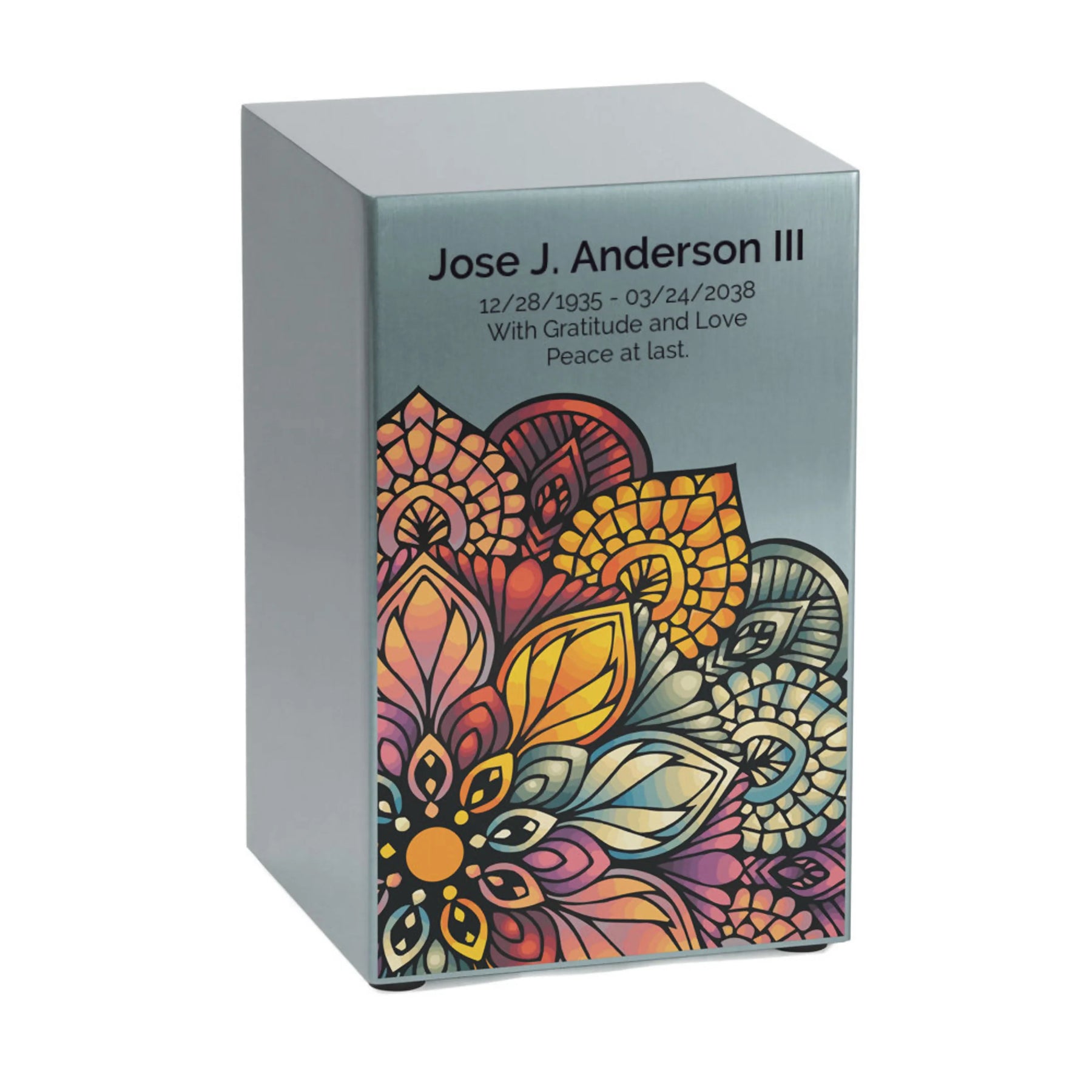 Life Canvas Mandala Pewter, Right Side