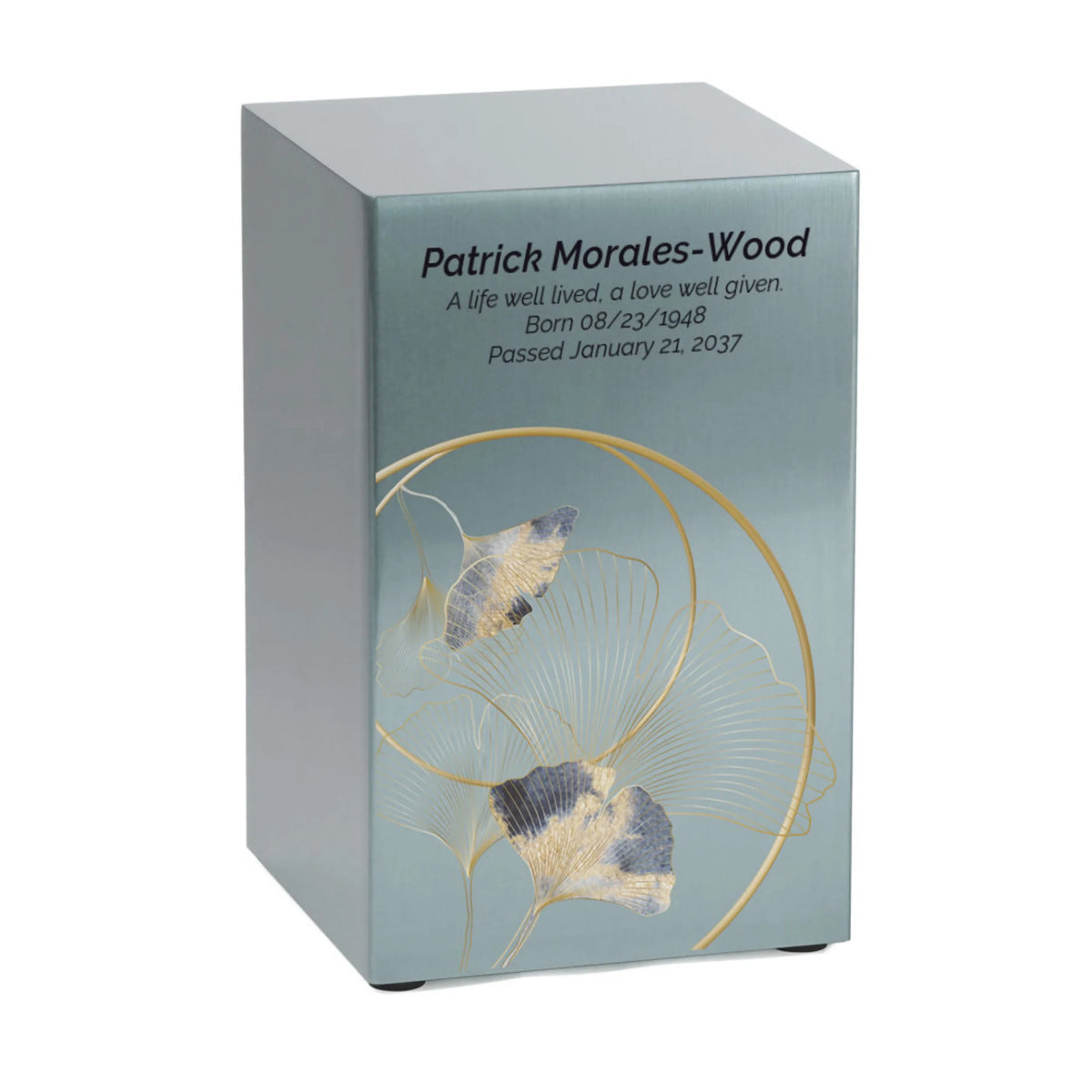 Life Canvas Ginkgo Pewter, Left Side