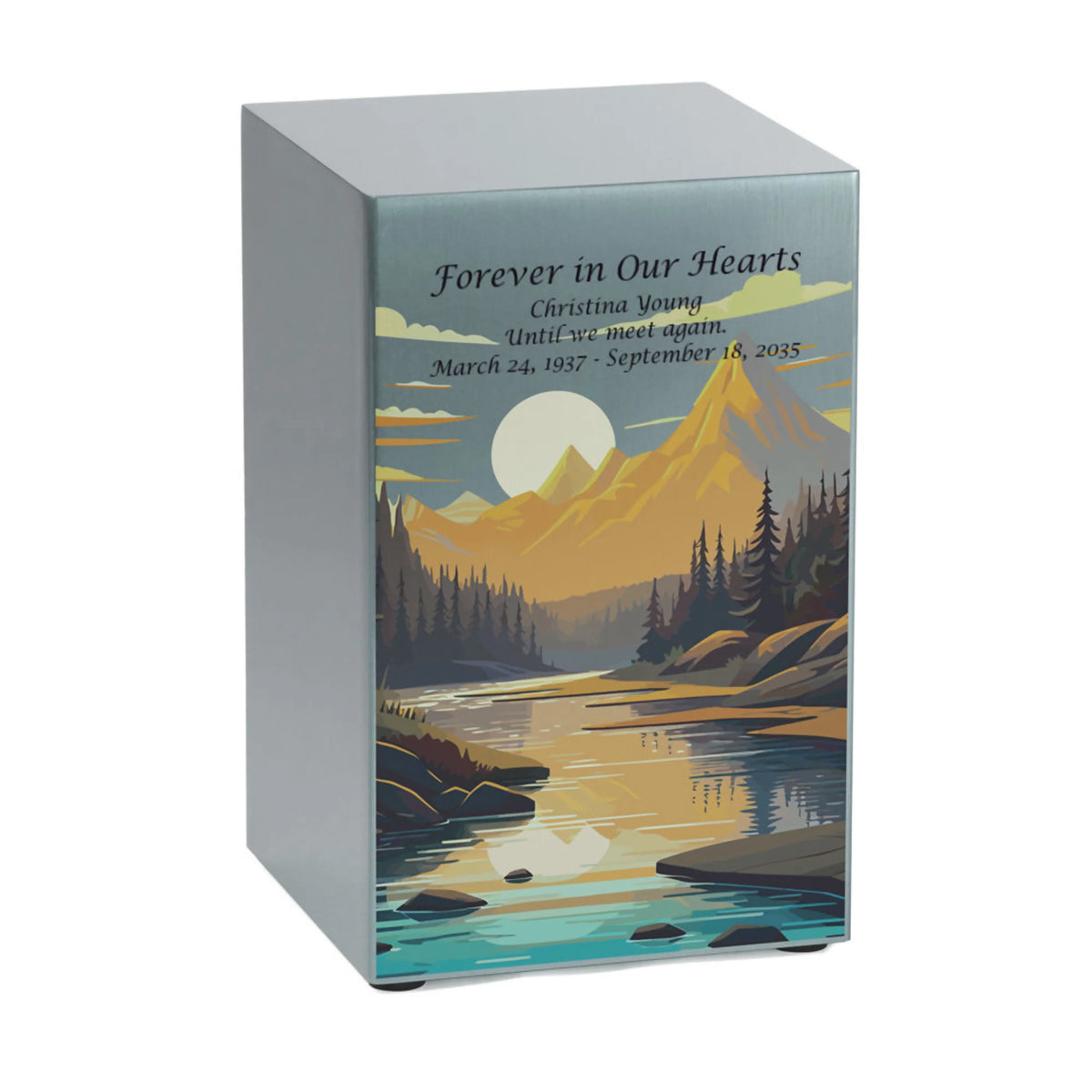 Life Canvas Mountain Landscape Pewter