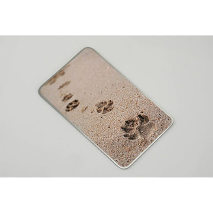 Paws in Sand Pet Memorial Card