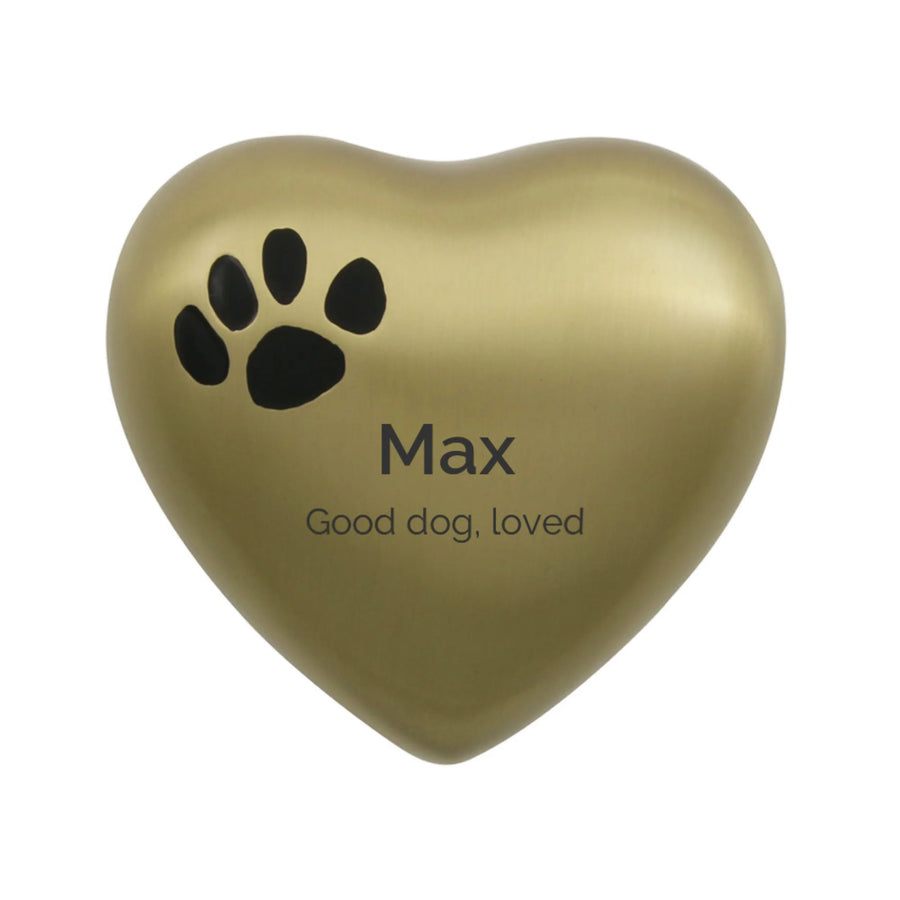 Classic Paws Bronze Heart Keepsake