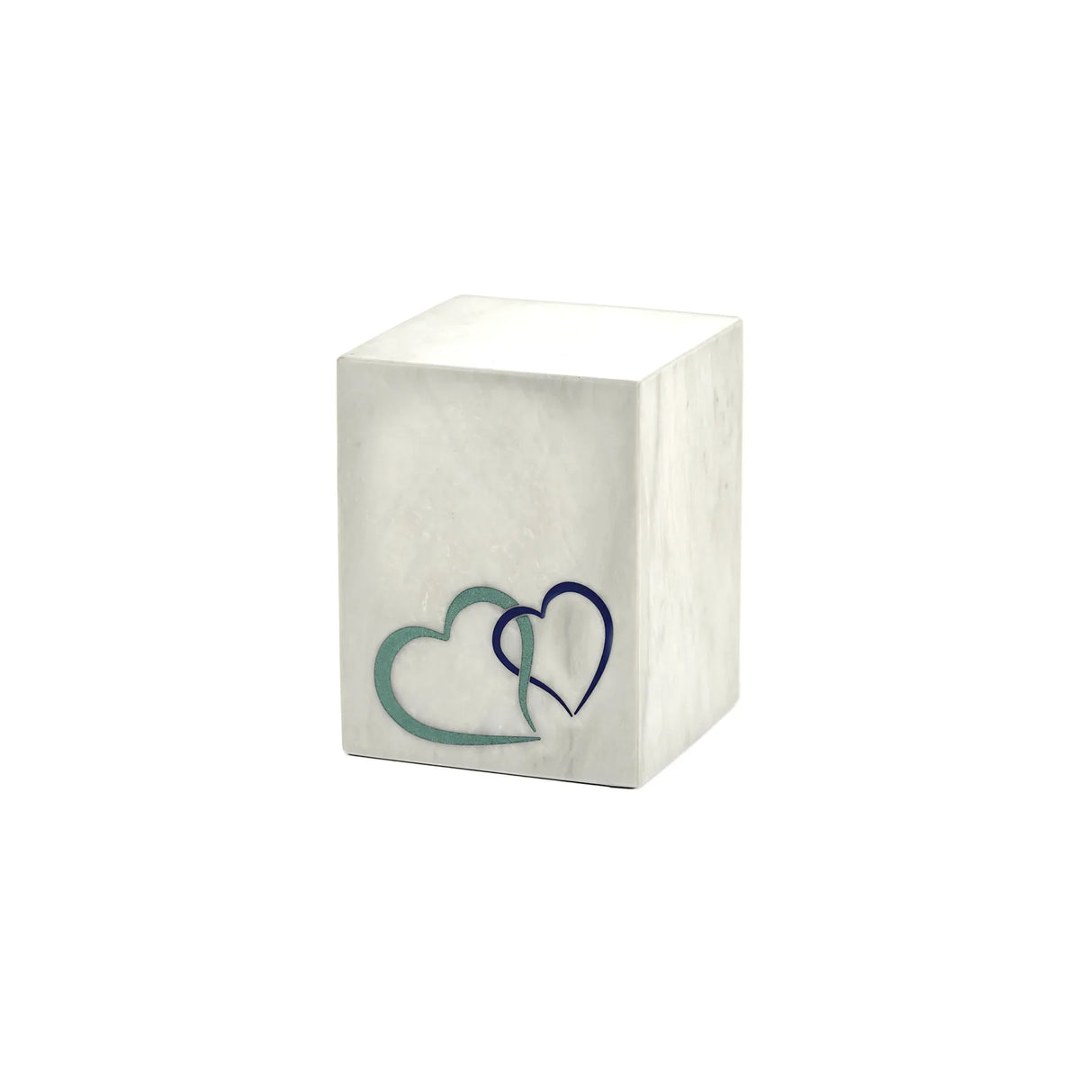 Monumental Memorials Hearts Blue White, Medium Urn