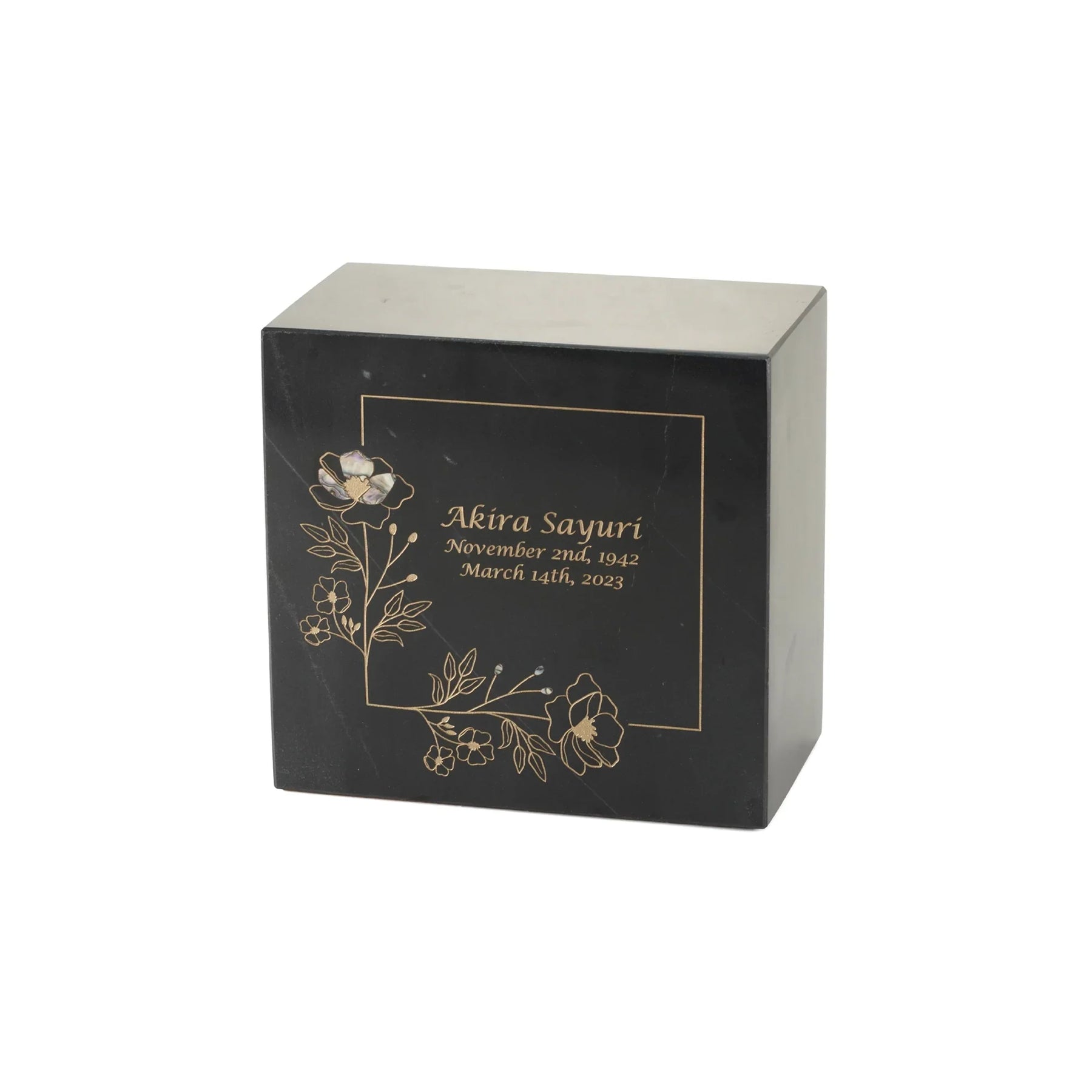 Monumental Memorials Wildflower Gold Black