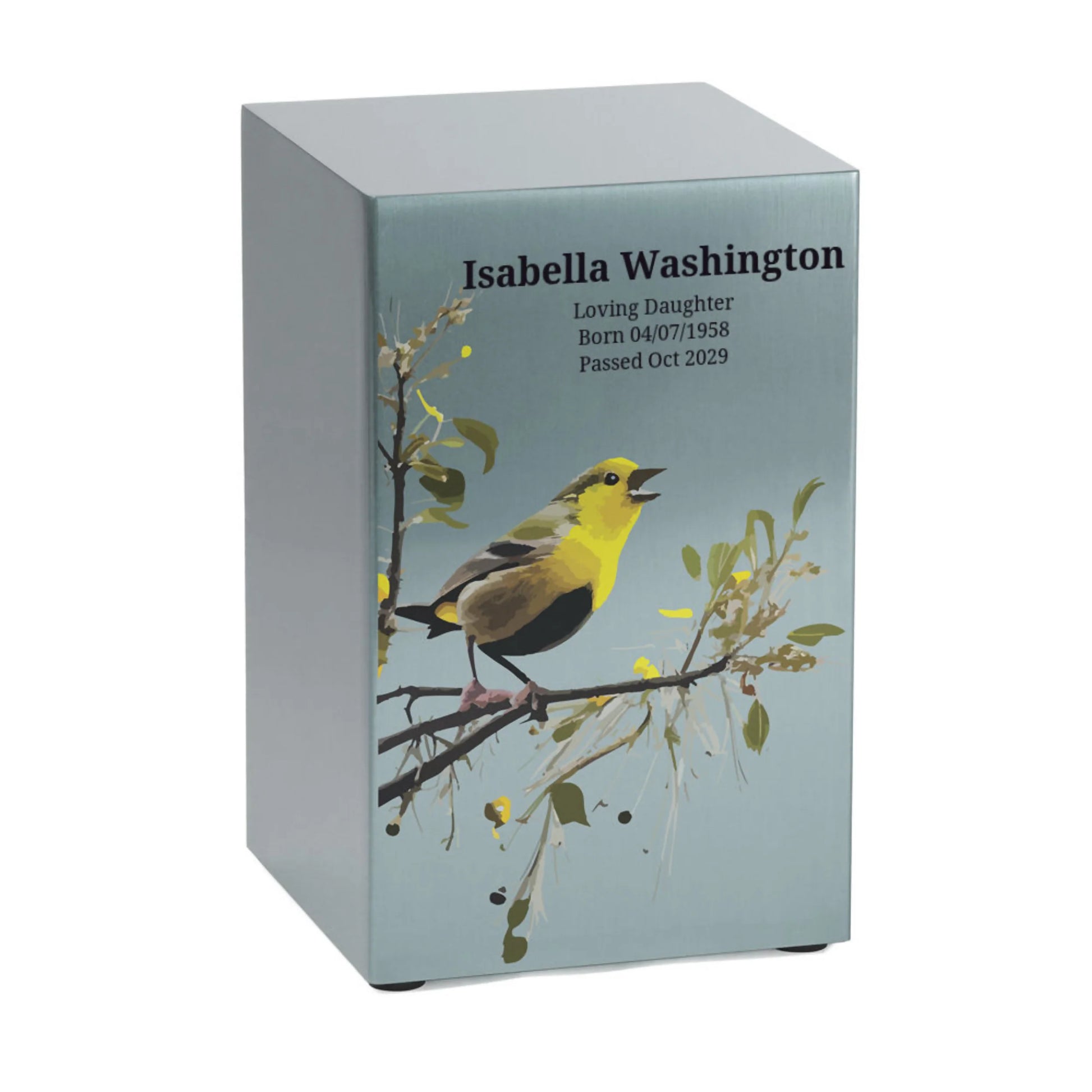 Life Canvas Birds Pewter, Left Side