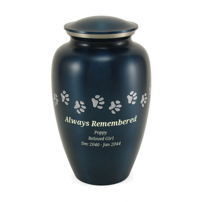Classic Paws Blue Large Pet or Family Pet Urn