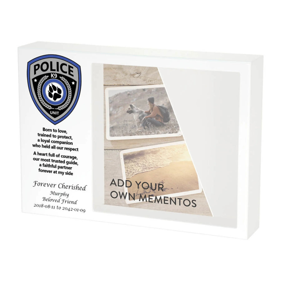 Shadowbox Remembrance K9 Badge