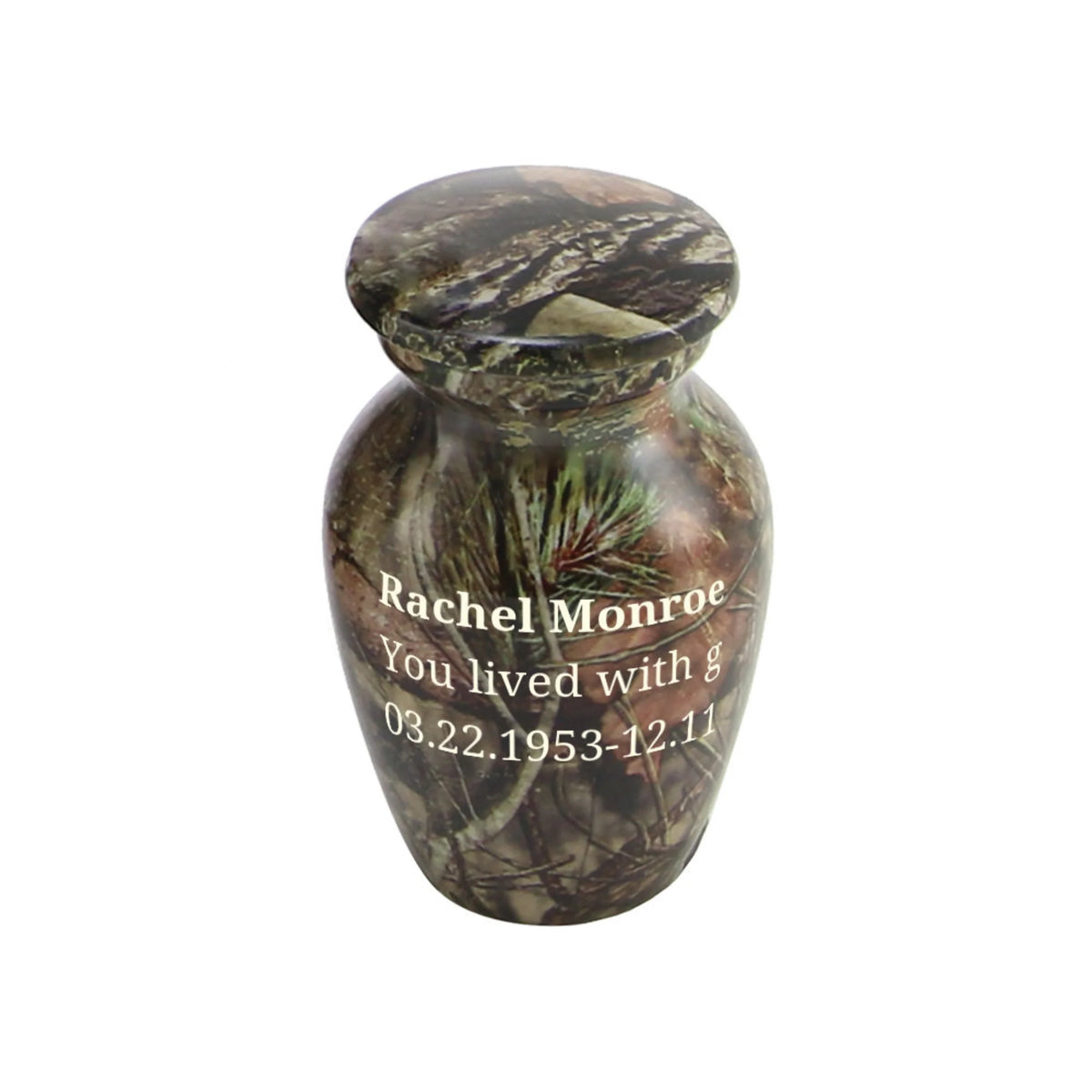 Classic Mossy Oak Camo Mini Keepsake w/ Velvet Bag