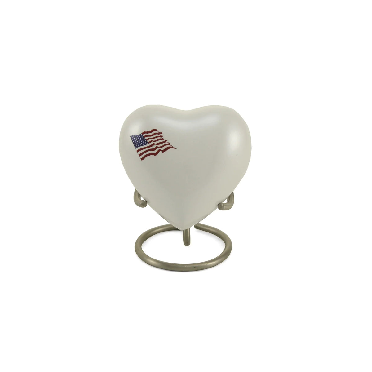 Classic Flag Color Heart Keepsake w/ Velvet Box