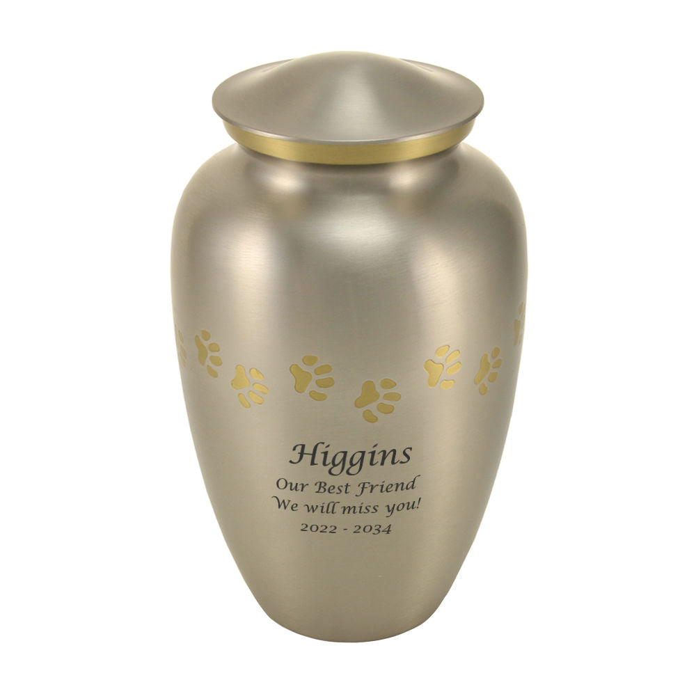 Classic Paws Pewter Large Pet or Family Pet Urn