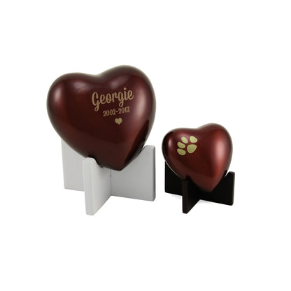 Arielle Heart Urn Ruby