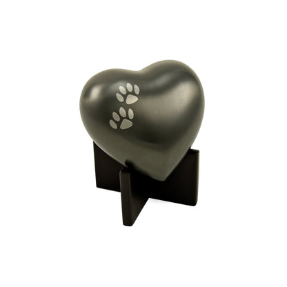 Arielle Heart Urn Slate Paw