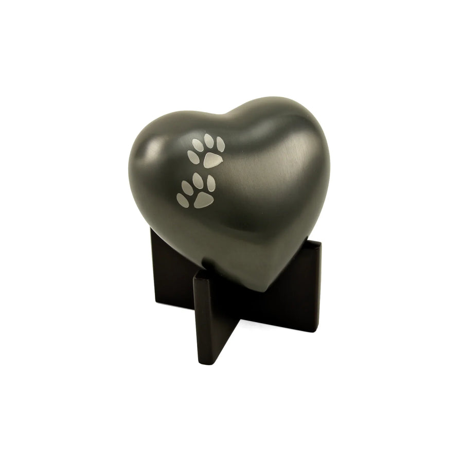 Arielle Heart Urn Slate Paw