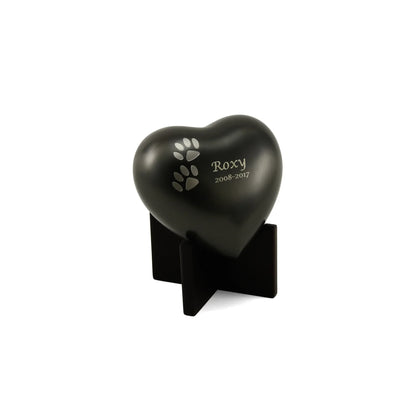 Arielle Heart Urn Slate Paw
