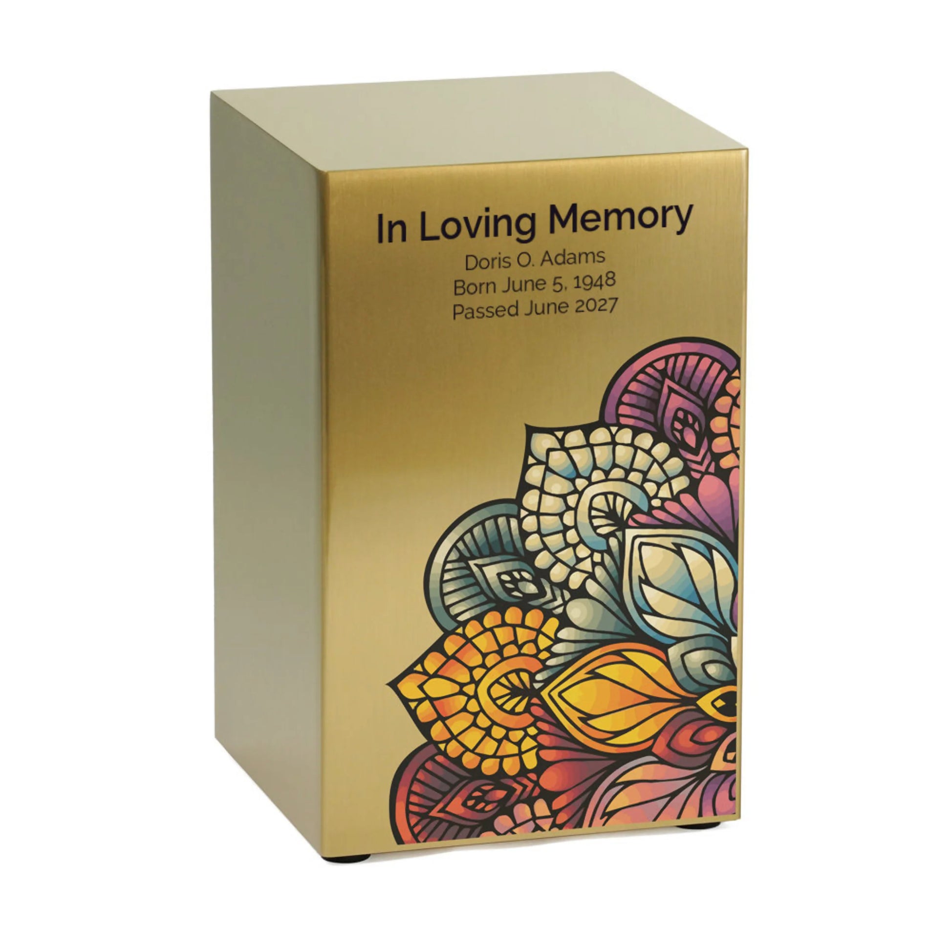 Life Canvas Mandala Bronze, Left Side