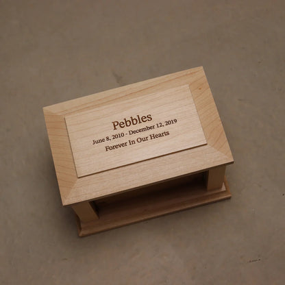 Maple Pet Urn | Rectangle Base