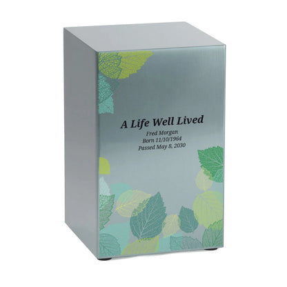 Life Canvas Foliage Pewter, Left Side