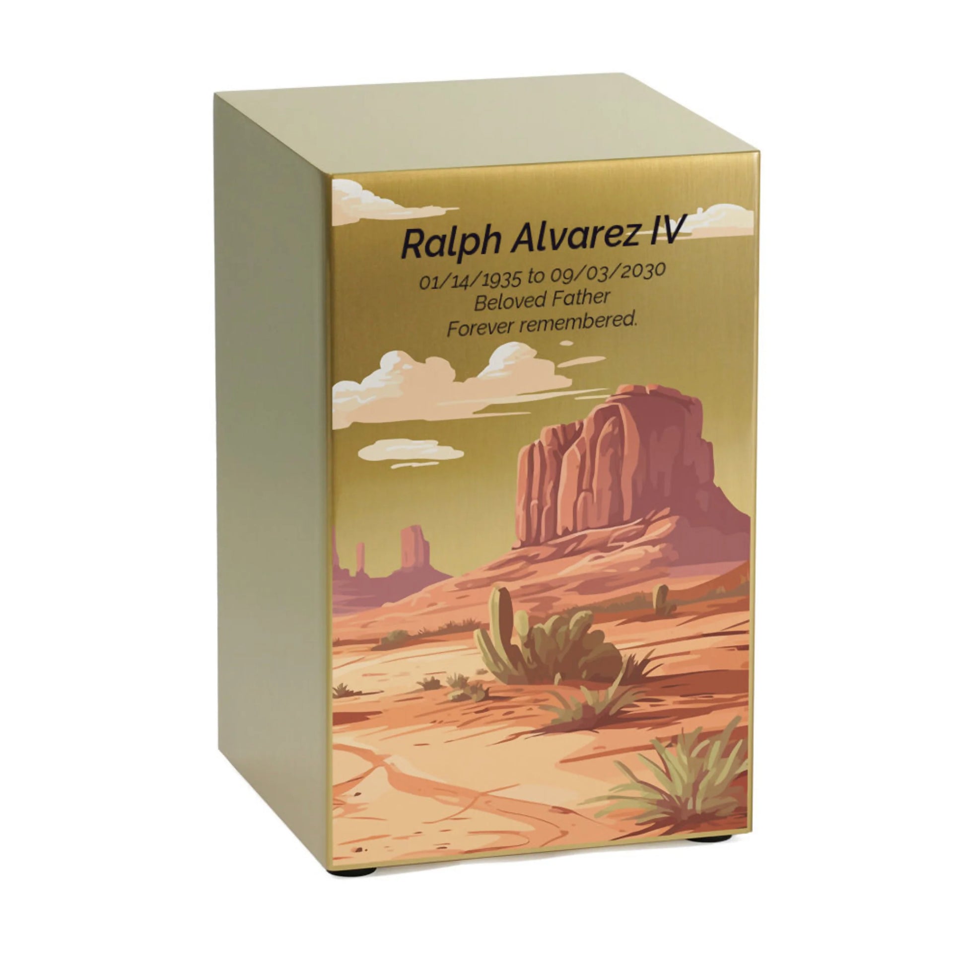 Life Canvas Desert Landscape Bronze