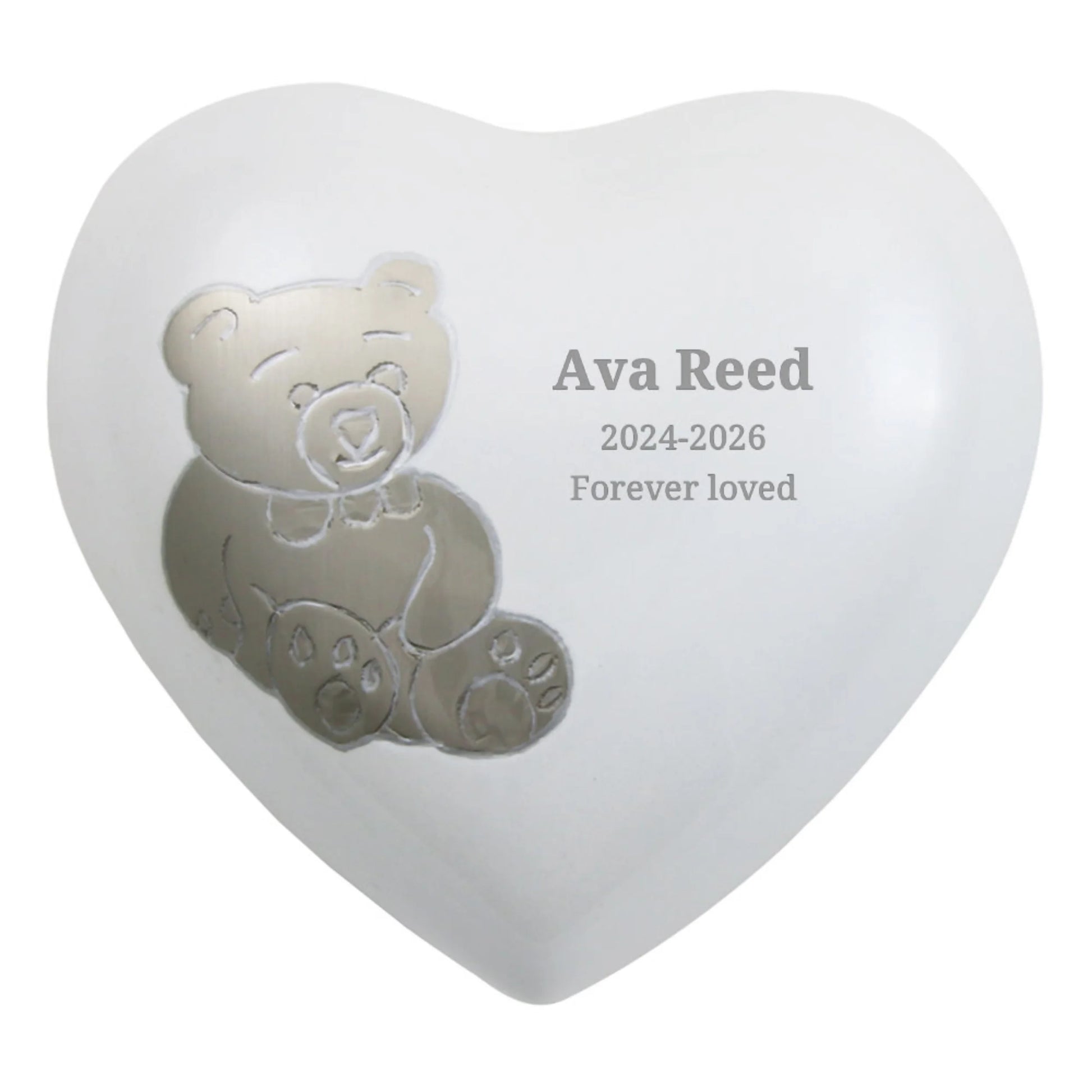 Teddy Bear Heart Urn