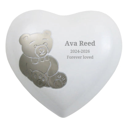 Teddy Bear Heart Urn