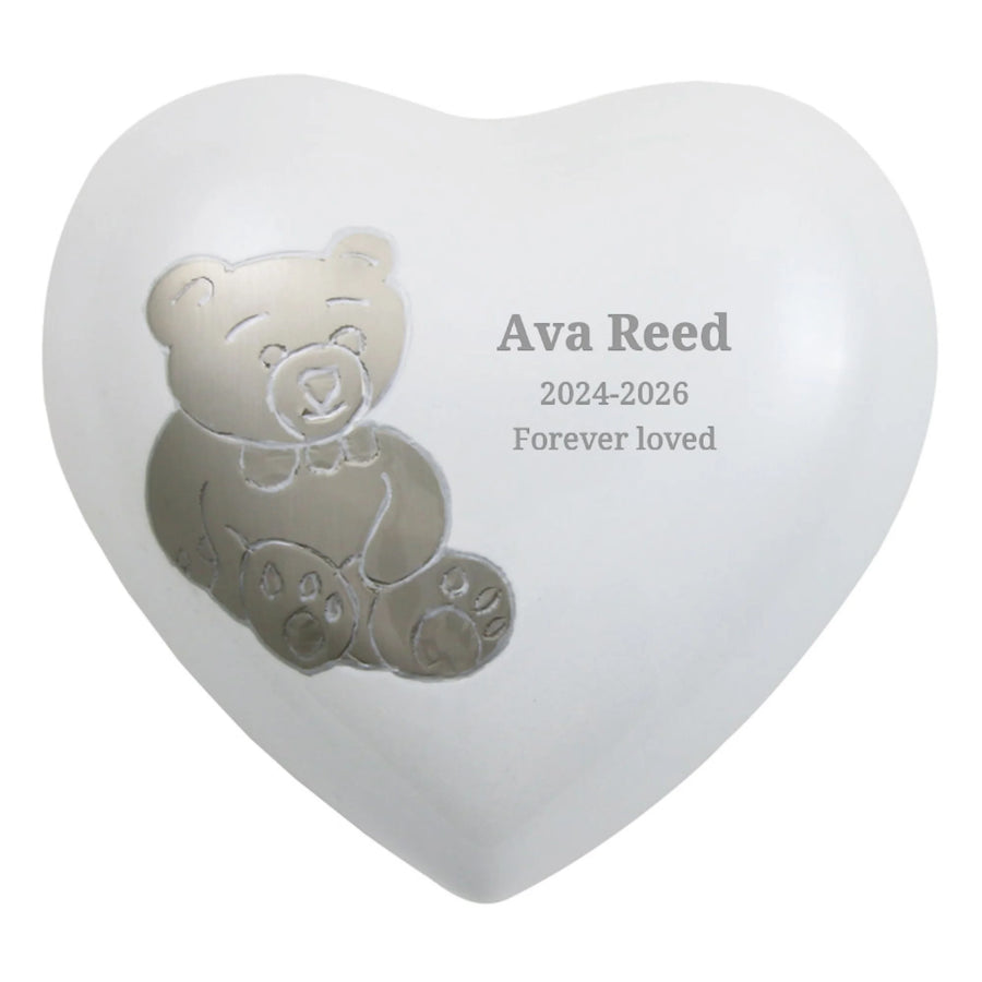 Teddy Bear Heart Urn