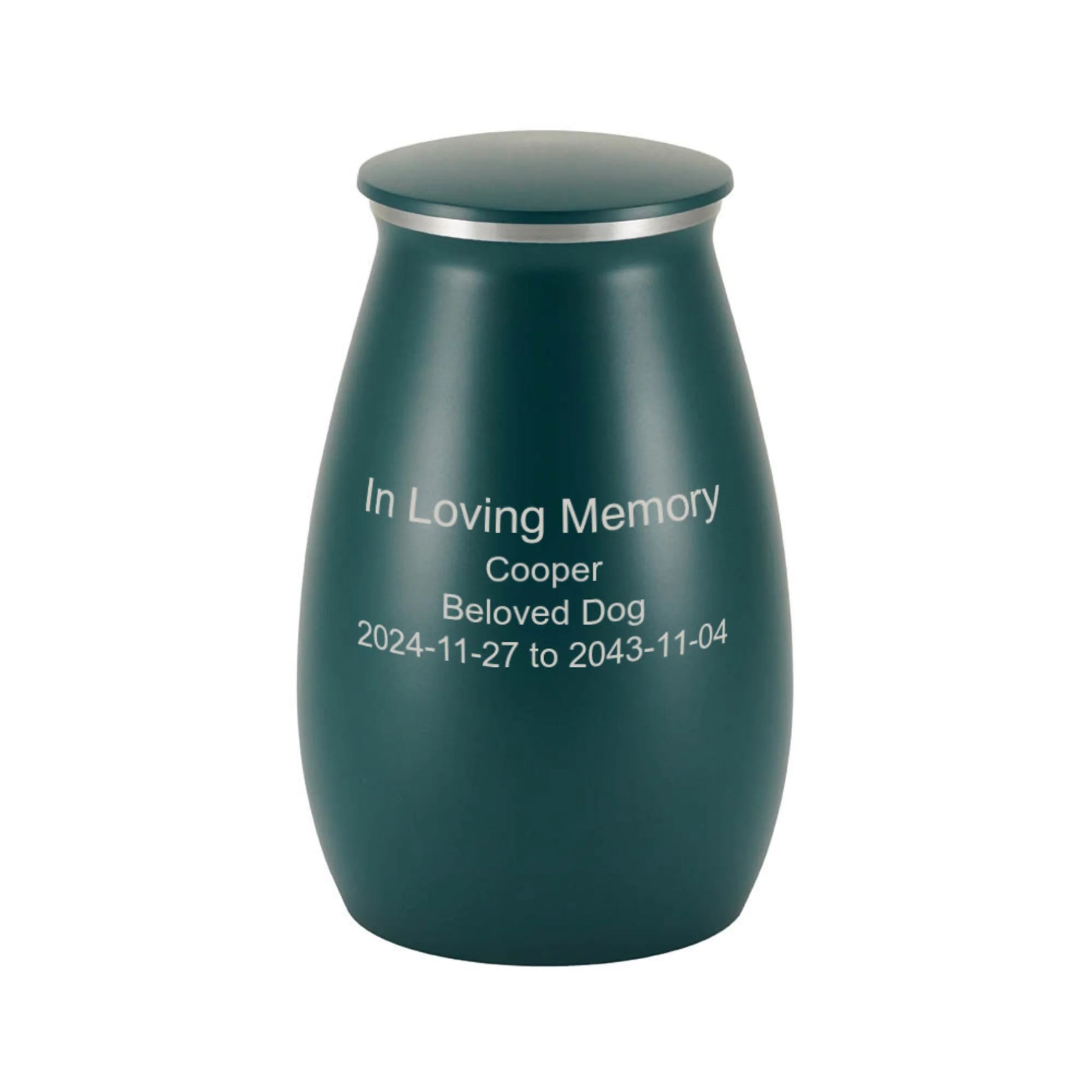 Nouveau Teal Sapphire Large Pet or Family Pet Urn