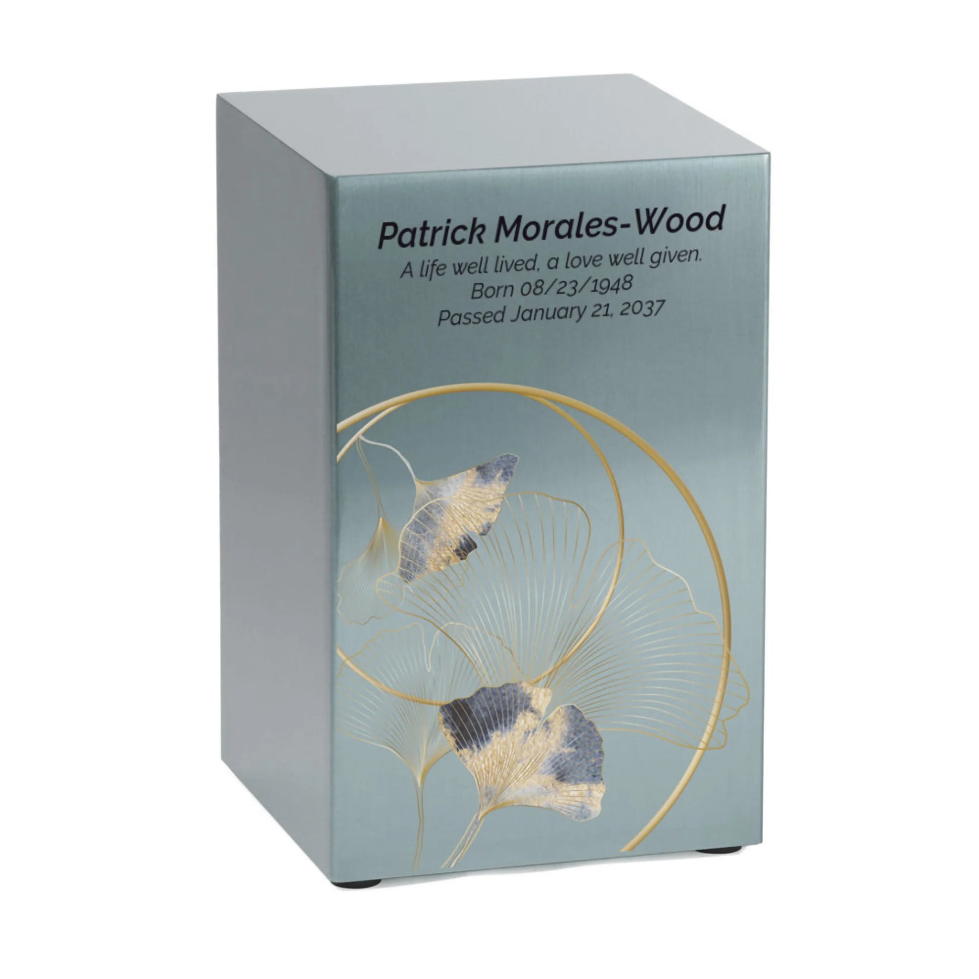 Life Canvas Ginkgo Pewter, Left Side