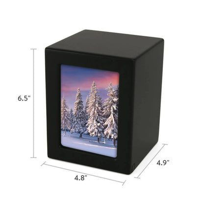 Black Photo Urn Small
