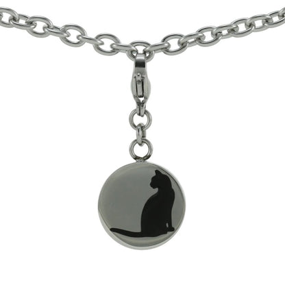 Charm Bracelet Pewter Pet with Pewter Cat Charm
