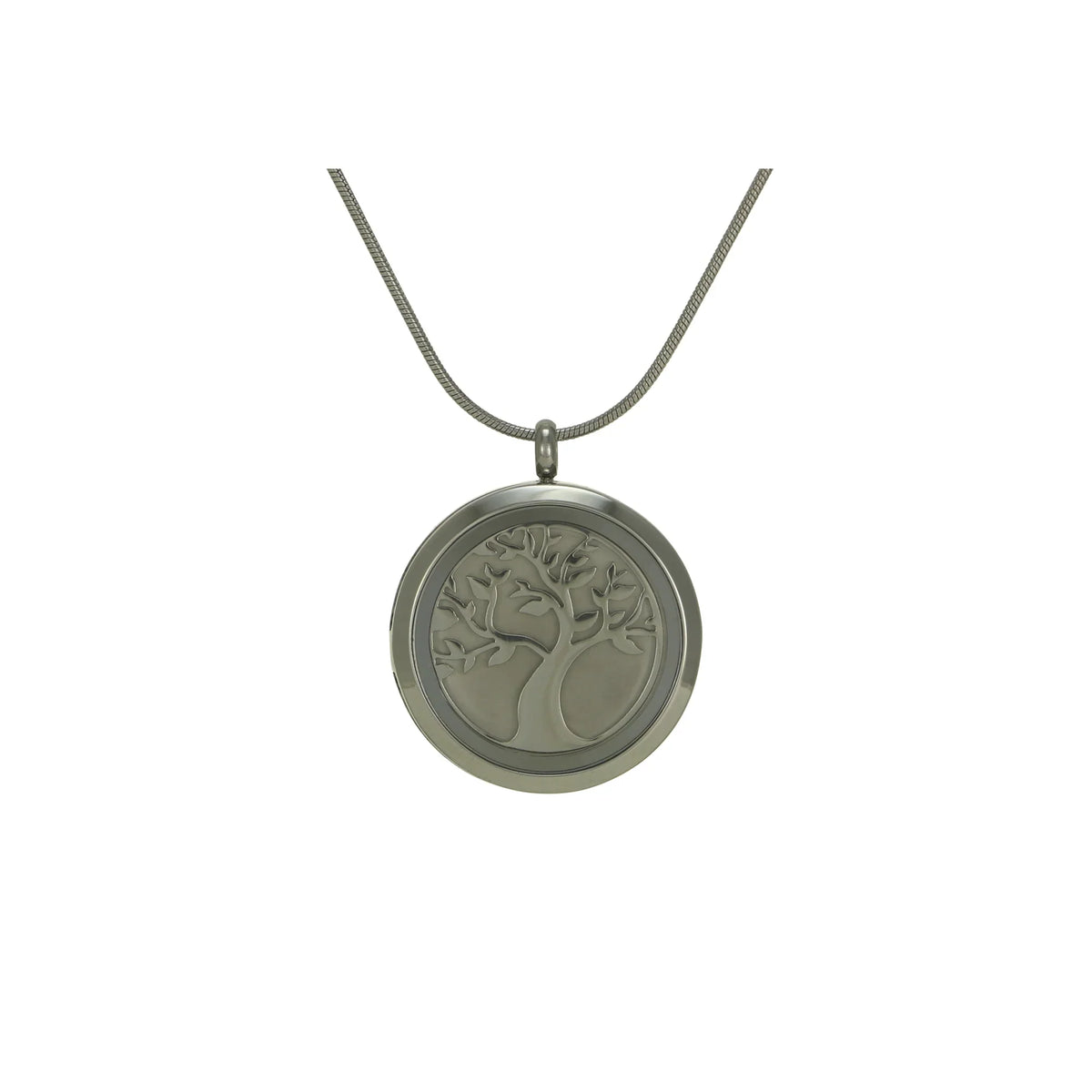 Round Pendant Pewter Companion Tree - includes 19" chain
