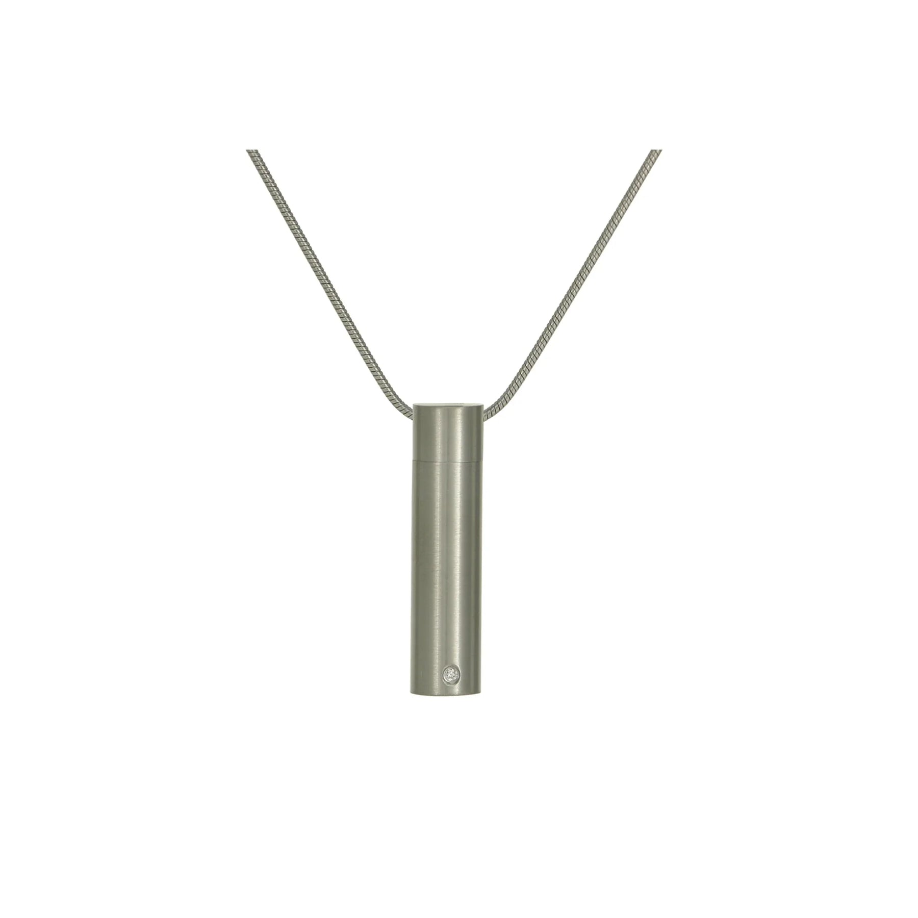 Cylinder Pewter - includes 19" chain