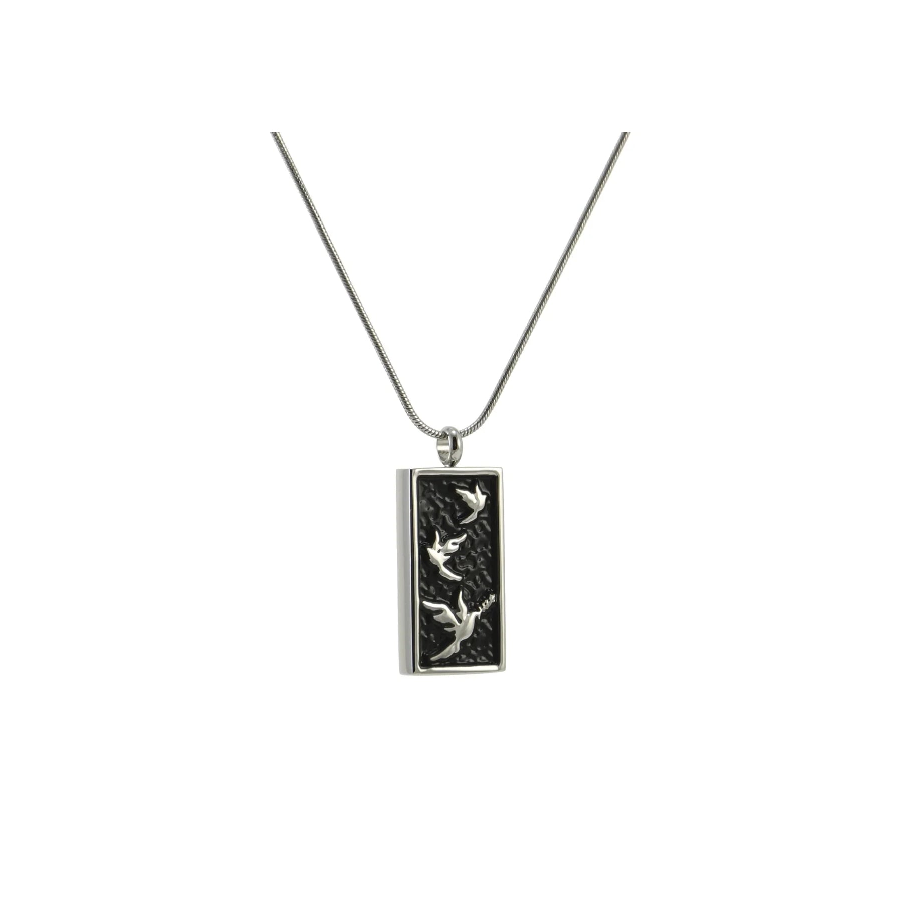 Embossed Doves Pewter - includes 19" chain