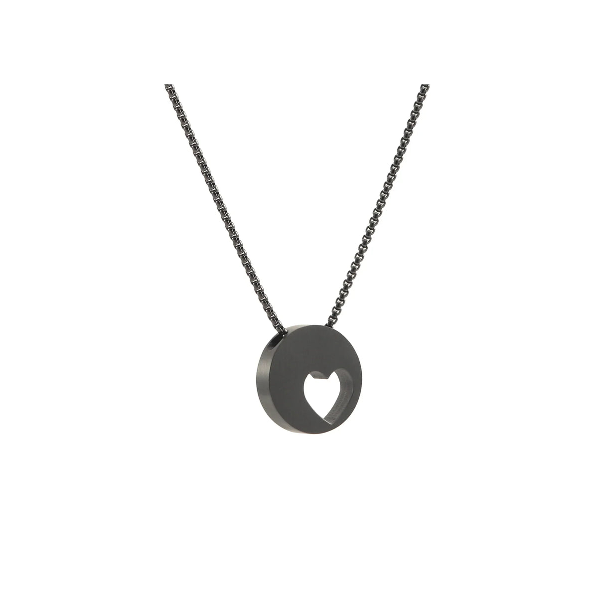 Eternity Heart Onyx - includes 21" chain