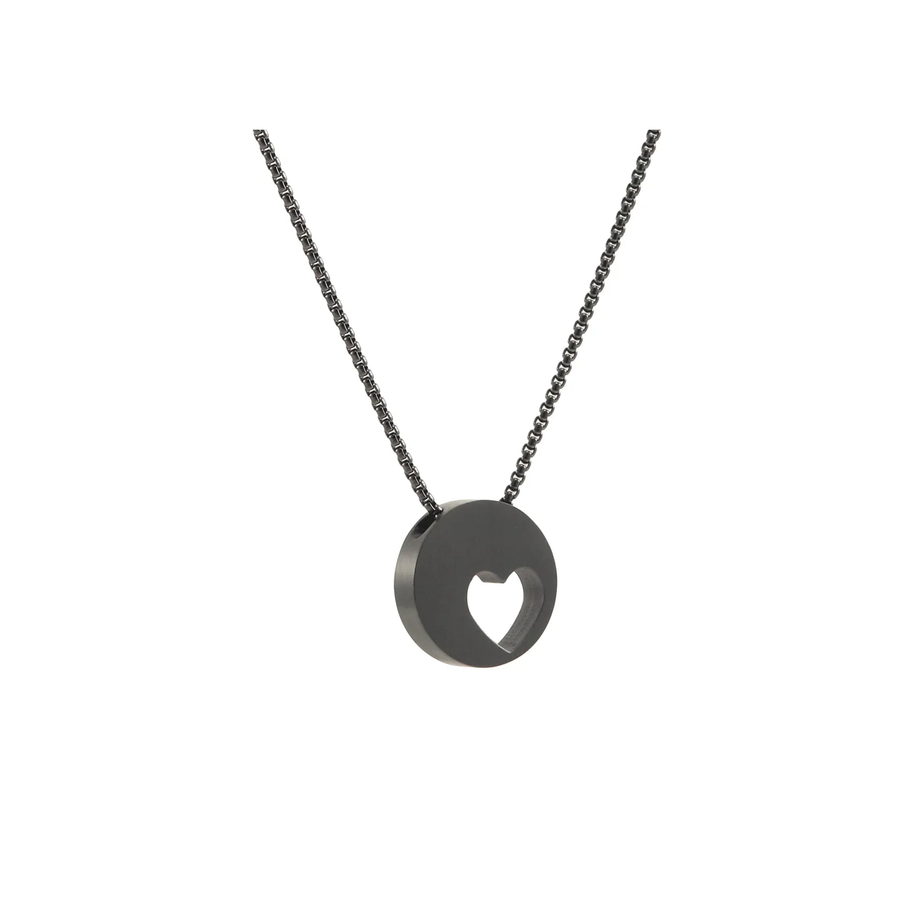 Eternity Heart Onyx - includes 21" chain