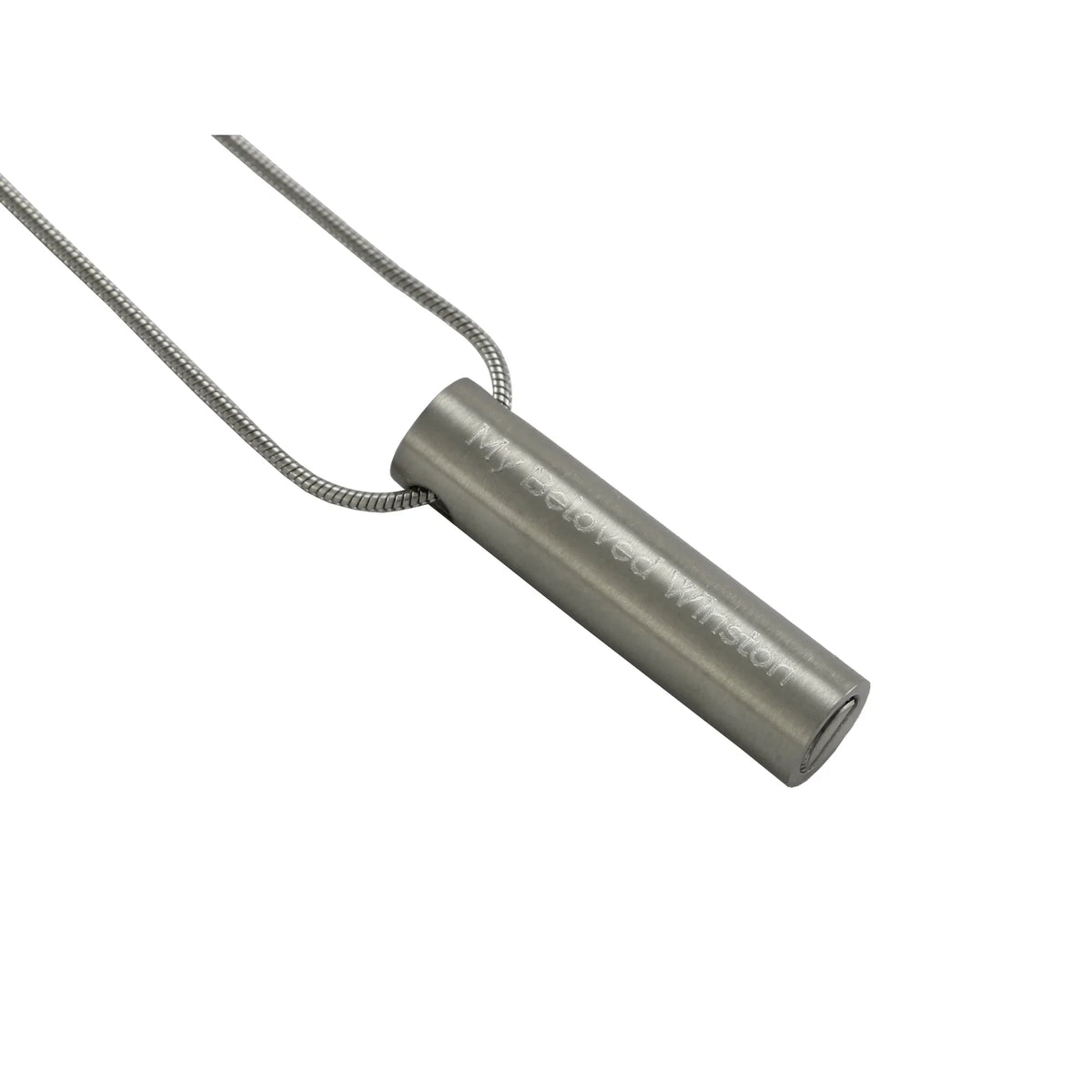 Cylinder Pewter - includes 19" chain