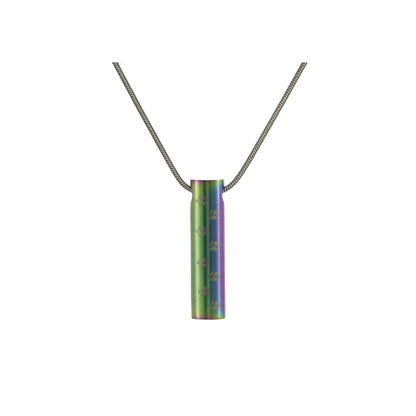 Cylinder Rainbow with Paw Prints - includes 19" chain
