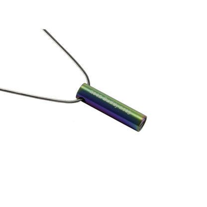 Cylinder Rainbow with Paw Prints - includes 19" chain