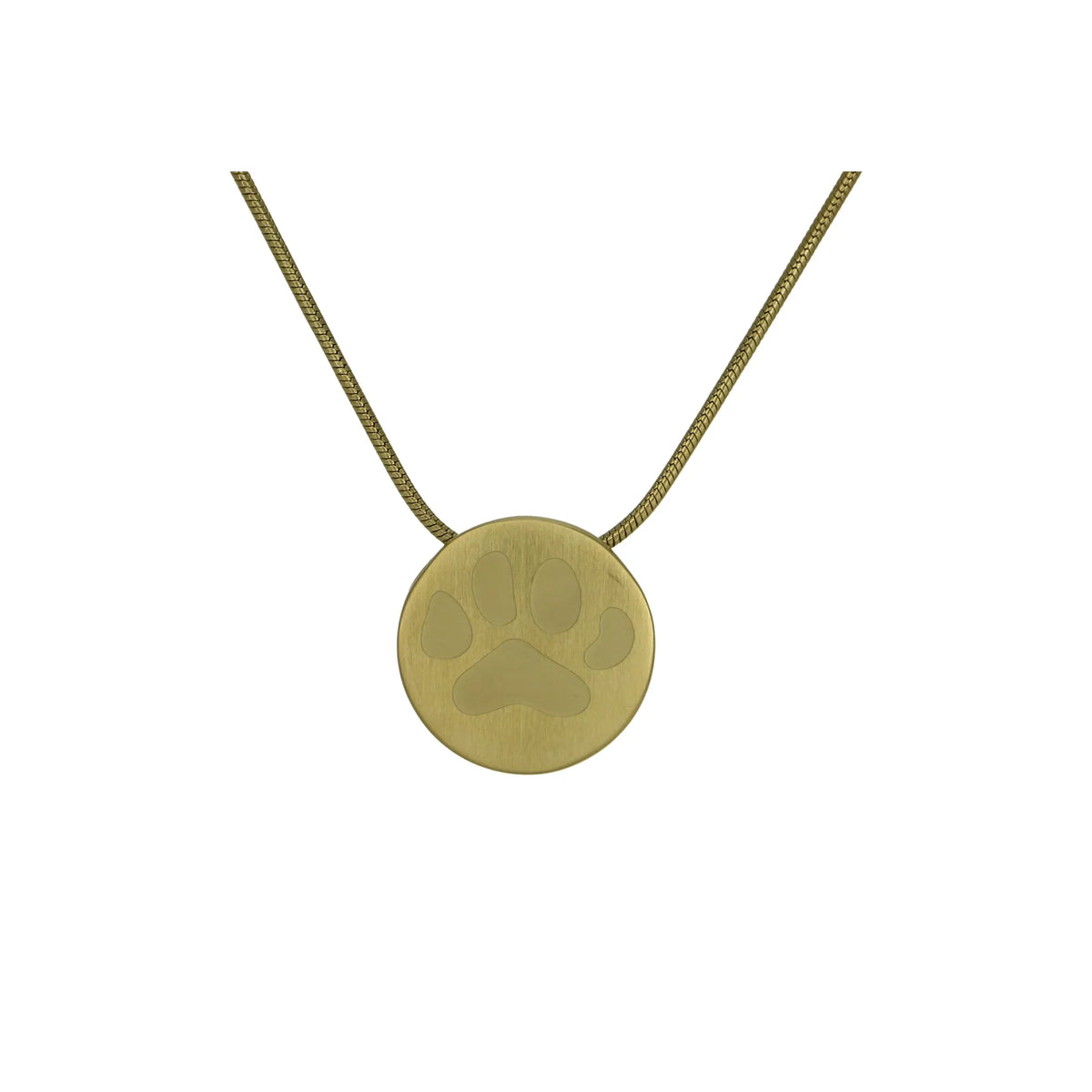 Bronze with Large Paw Print - includes 19" chain