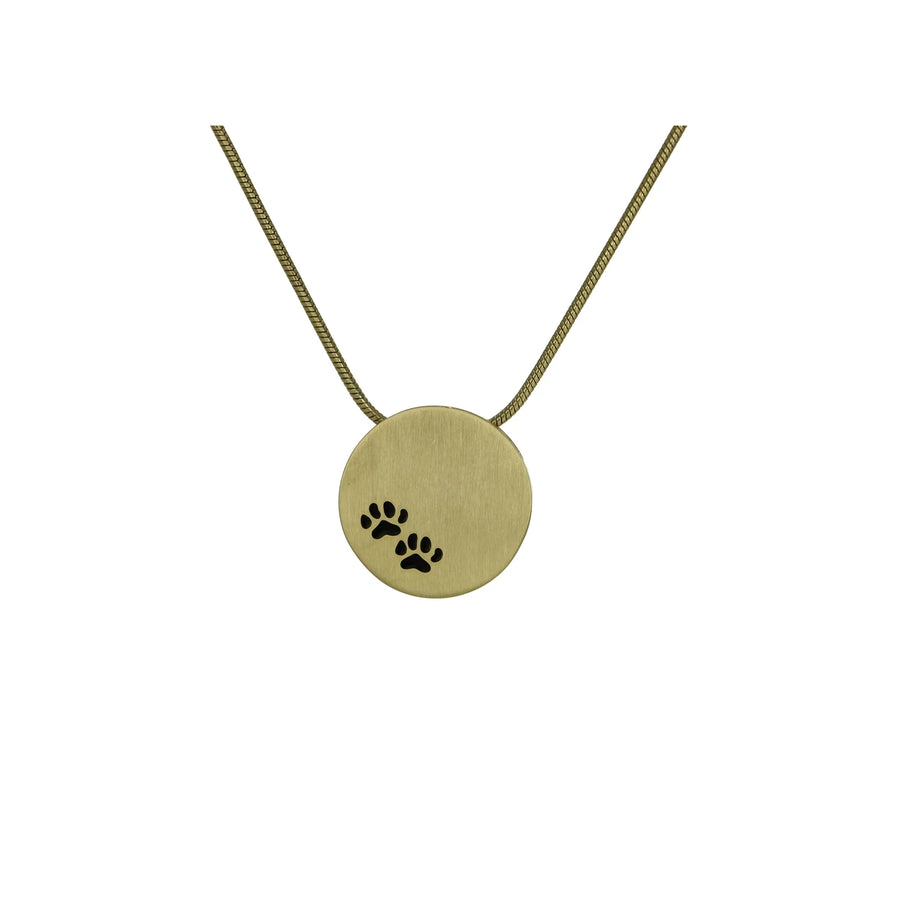 Bronze with Paw Prints - includes 19" chain