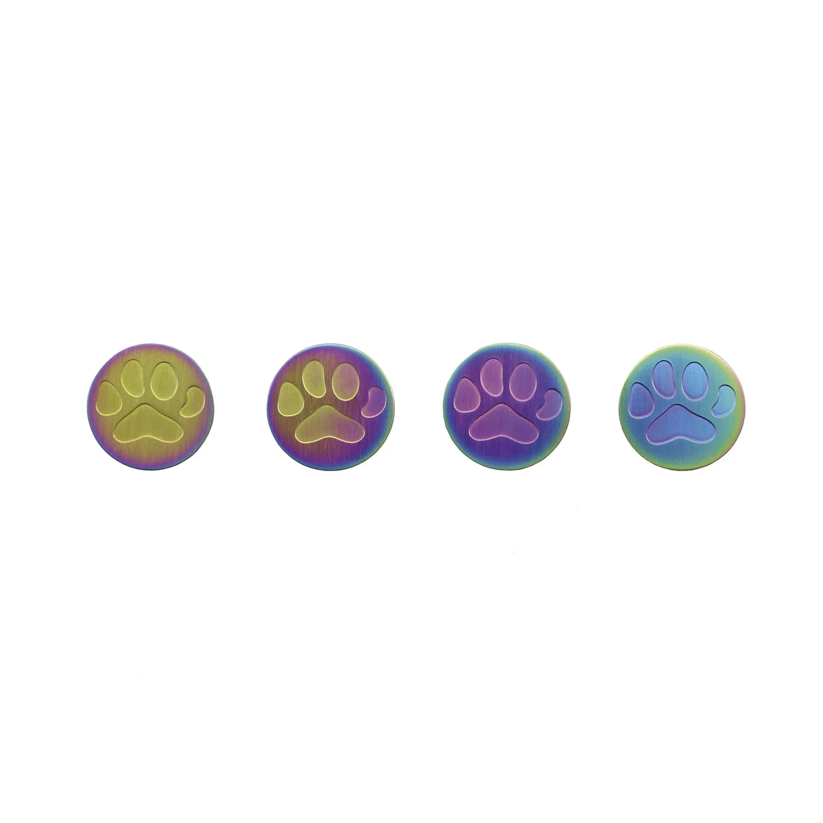 Rainbow with Large Paw Print - includes 19" chain